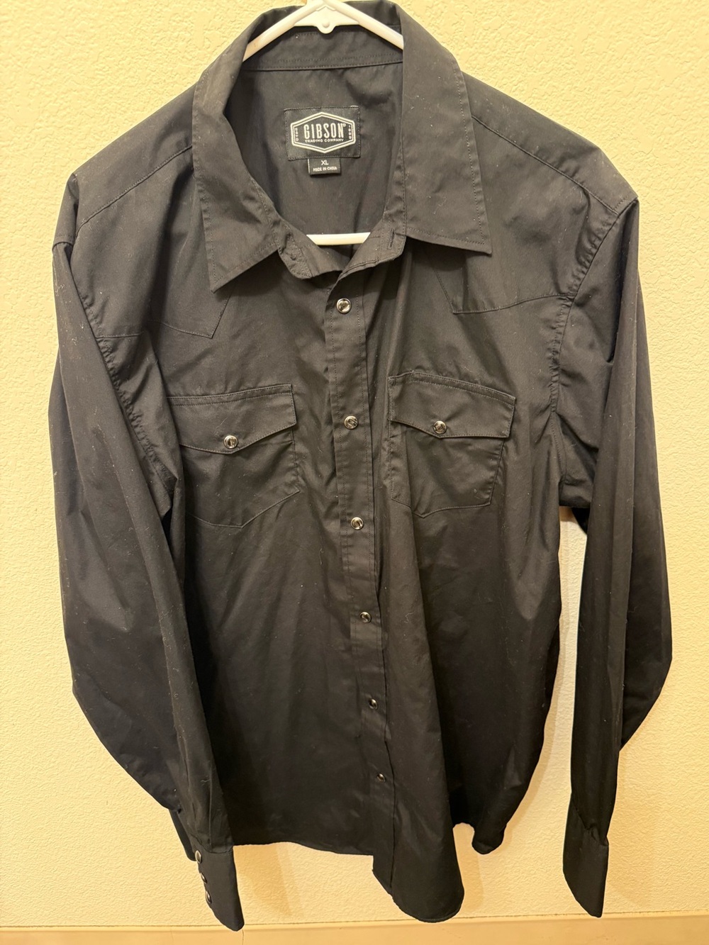 Gibson Black Men's Western Snap Shirt
